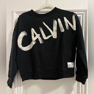 Calvin Klein Black Top with White Label